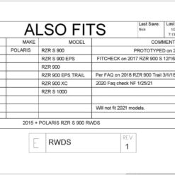Trail Armor Polaris Rzr 900/1000 Rear Window, S Models Dust Shield