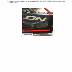 Trail Armor Honda Talon Lower Door Insert Kit