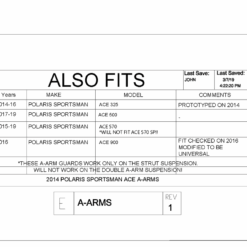 Trail Armor Polaris Ace A Arm Guards