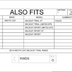 Trail Armor Artic Cat Wildcat Rear Window Dust Seal