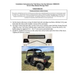 Trail Armor Can-am Defender Rear Basket Storage Rack