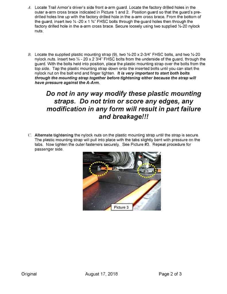 Trail Armor Polaris Ranger Xp 1000 A Arm Guards, 18 -20 Models