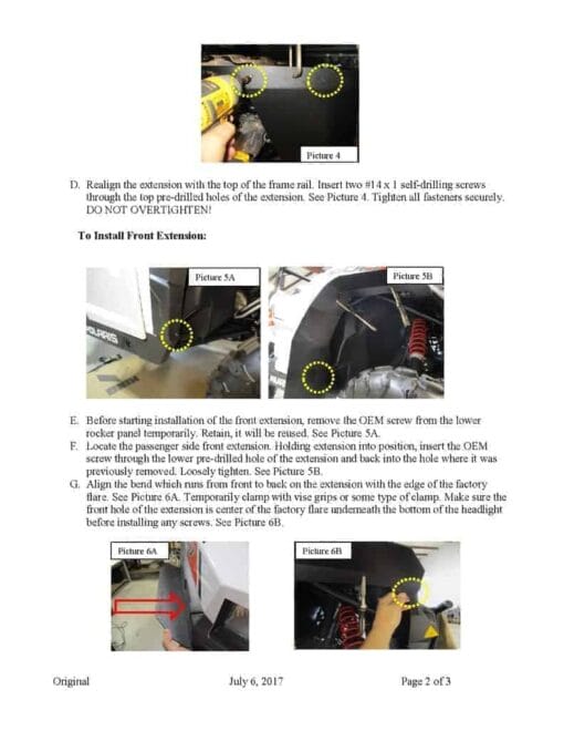 Trail Armor Polaris General Mud Flap Fender Extensions
