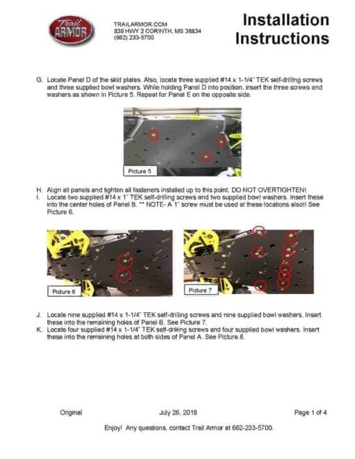 Trail Armor Can-am Defender Skid Plate, Full Coverage
