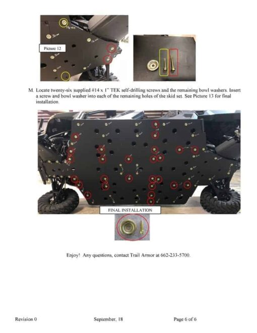 Trail Armor Polaris Ranger Xp 1000 Crew Skid Plate, 19 - 20