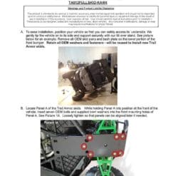 Trail Armor Kawasaki Teryx Full Skid Plate With Slider Nerfs