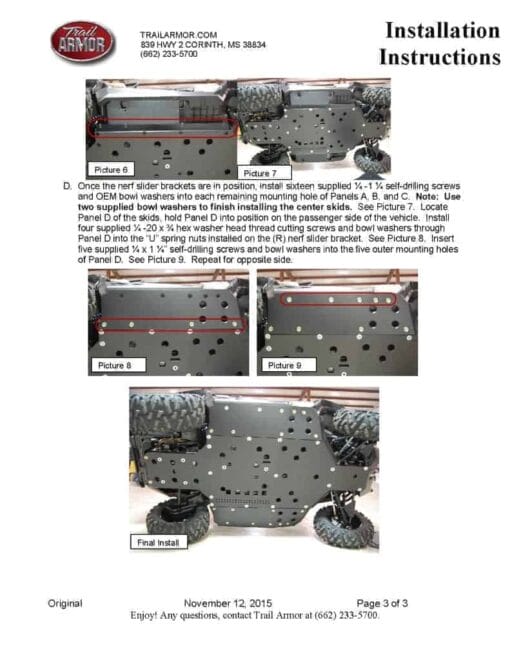 Trail Armor Can-am Commander Full Skid Plate With Rock Sliders