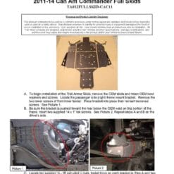 Trail Armor Can-am Commander Chassis Plate With Integrated Sliders