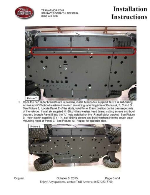 Trail Armor Can-am Commander Max Full Skid Plate With Integrated Sliders