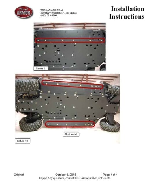 Trail Armor Can-am Commander Max Full Skid Plate With Integrated Sliders