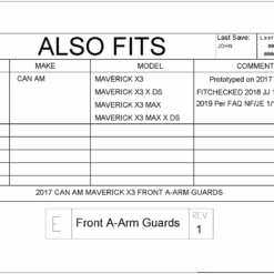 Trail Armor Can-am Maverick X3 Front A Arm Guards, 64