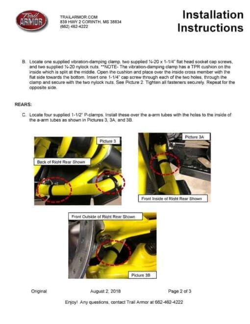 Trail Armor Can-am Defender A Arm Guards, Arched Edition