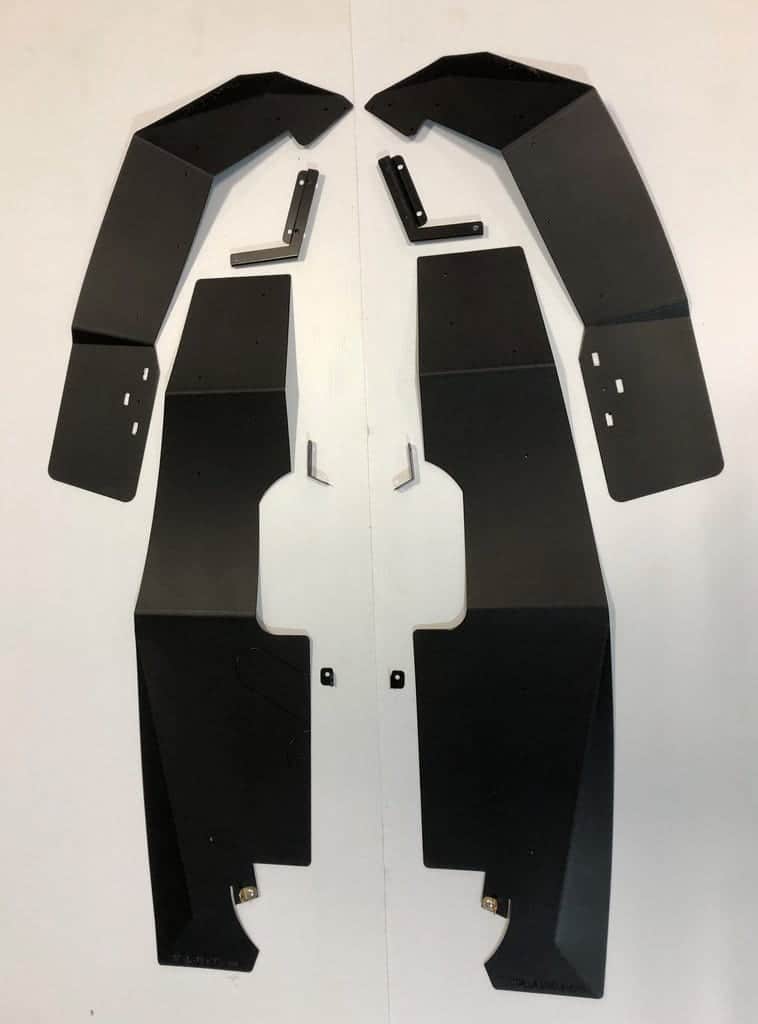 Trail Armor Polaris Rzr Xp Series Mud Flap Fender Extensions, Full Set New Style