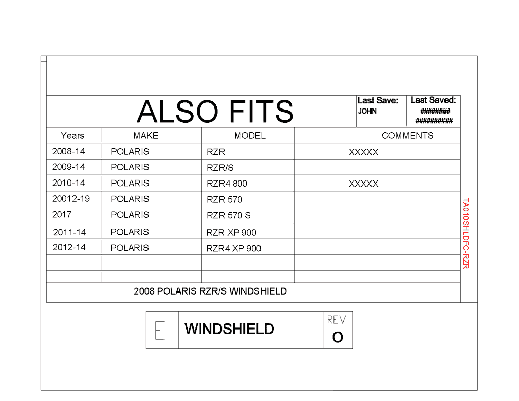 Trail Armor Polaris Rzr 570 Windshield, Rzr Xp 900 Windshield