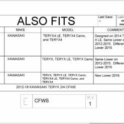 Trail Armor Kawasaki Teryx Front Windshield, Coolflo Edition