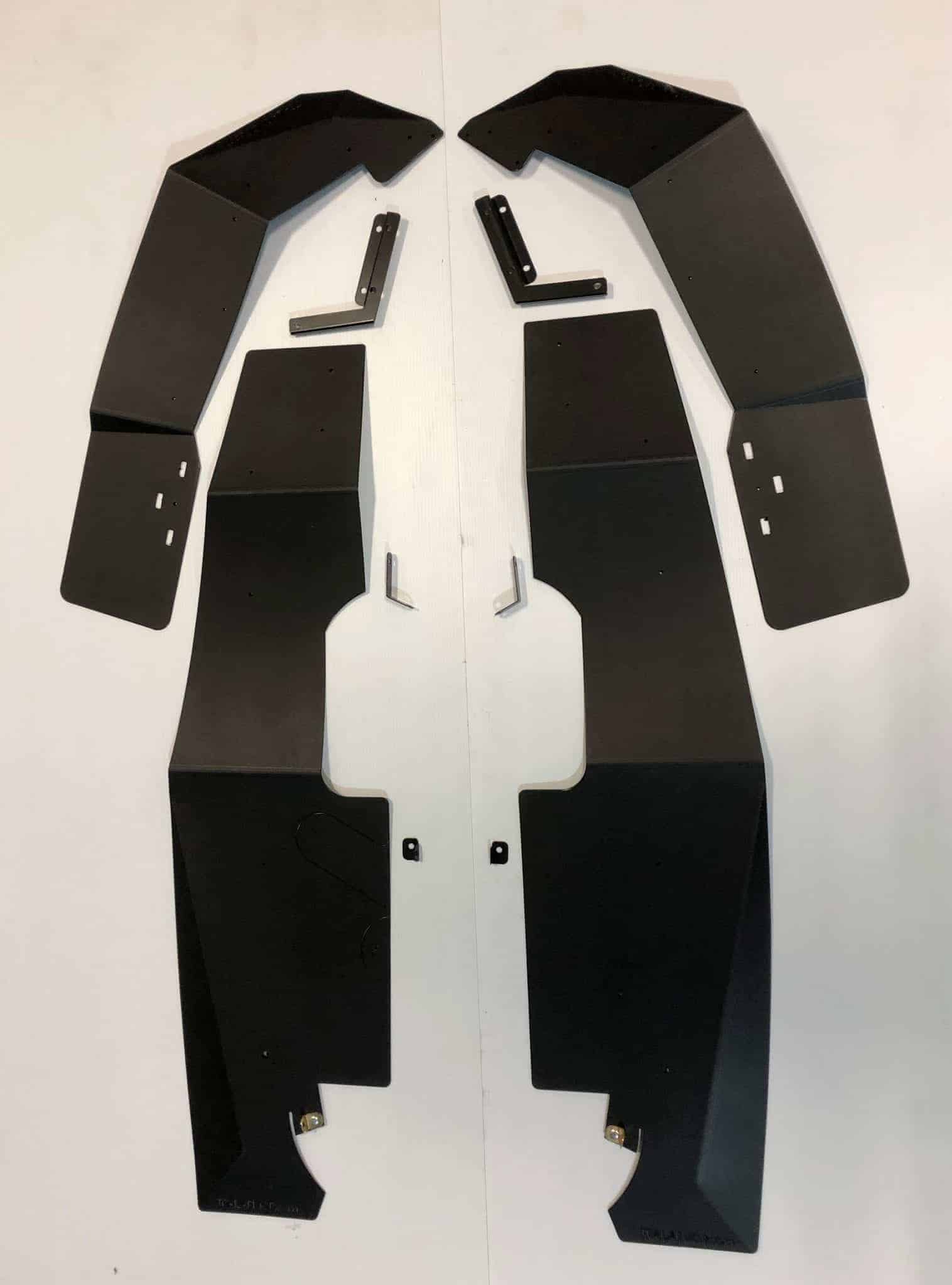 Trail Armor Polaris Rzr Xp Series Mud Flap Fender Extensions, Full Set New Style