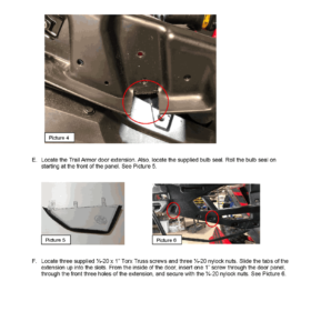 Trail Armor Honda Talon Lower Door Insert Kit