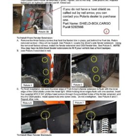 Trail Armor Polaris Ranger Mud Shield Fender Extensions