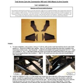 Trail Armor Can-am Commander A Arm Cv Front And Rear Trailing Boot Guards