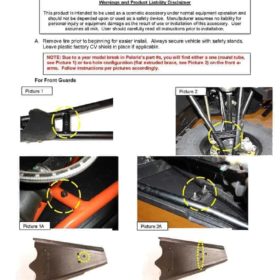 Trail Armor Polaris Ranger Full Size A Arm Front And Rear Guards