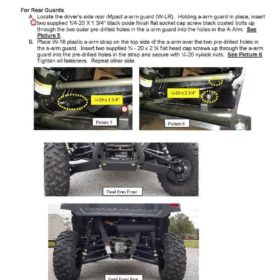 Trail Armor Yamaha Wolverine A Arm Front And Rear Boot Guards