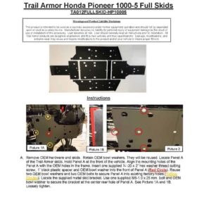 Trail Armor Honda Pioneer 1000 And 1000-5 Full Skid Plates