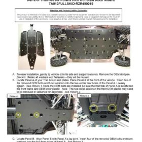 Trail Armor Polaris Rzr S 4 Series Full Skid Plate With Rock Sliders