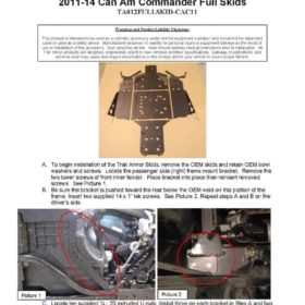 Trail Armor Can-am Commander Chassis Plate With Integrated Sliders