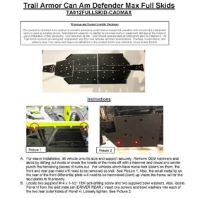 Trail Armor Can-am Defender Max Skid Plate