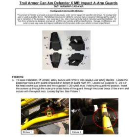 Trail Armor Can-am Defender A Arm Guards, Arched Edition