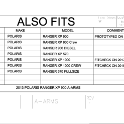 Trail Armor Polaris Ranger Full Size A Arm Front And Rear Guards