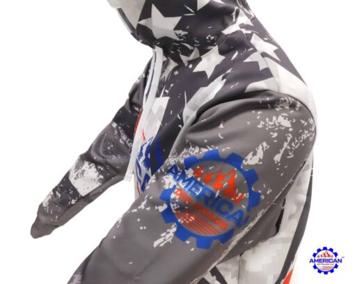 American Off-roads Hoodie, Pull Over Fitted Performance
