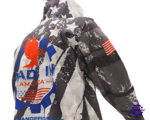 American Off-roads Hoodie, Pull Over Fitted Performance