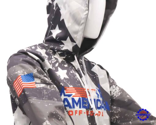 American Off-roads Hoodie, Pull Over Fitted Performance