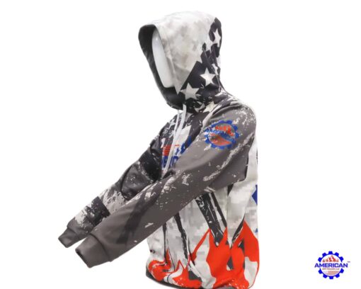 American Off-roads Hoodie, Pull Over Fitted Performance
