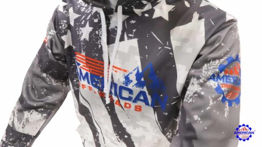 American Off-roads Hoodie, Pull Over Fitted Performance