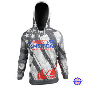 American Off-roads Hoodie, Pull Over Fitted Performance