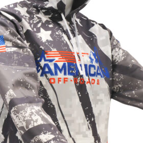 American Off-roads Hoodie, Pull Over Fitted Performance