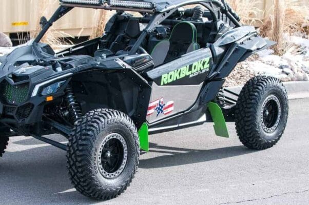 Rokblokz Can-am Maverick X3 Fender Extensions, Mud Flaps/brp Fenders Installed