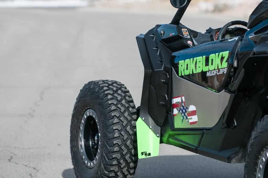 Rokblokz Can-am Maverick X3 Fender Extensions, Mud Flaps/brp Fenders Installed