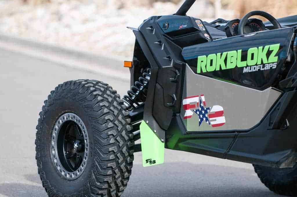 Rokblokz Can-am Maverick X3 Fender Extensions, Mud Flaps/brp Fenders Installed