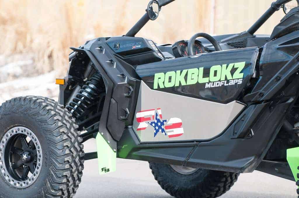 Rokblokz Can-am Maverick X3 Fender Extensions, Mud Flaps/brp Fenders Installed