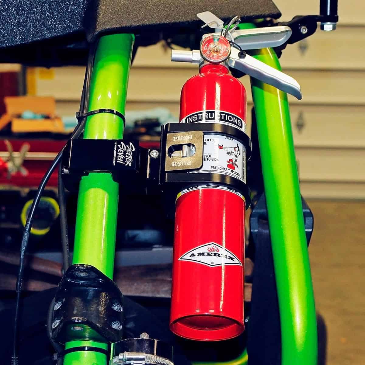 Sector Seven Billet Utv Fire Extinguisher Mount With Quick Release