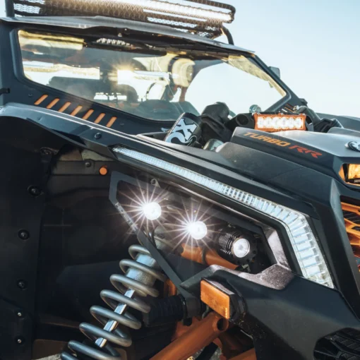 Heretic Studio Can-am Maverick X3 Headlights, Billet Led