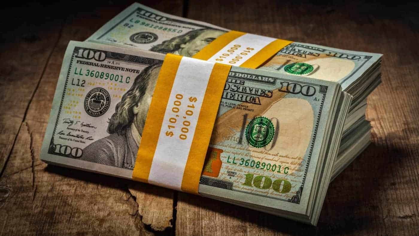 Fa Stacks Of New Us Dollars Banknotes Fswxgjd