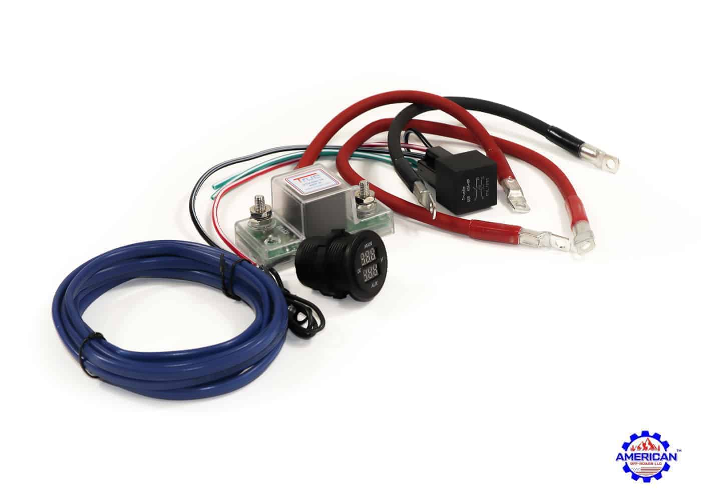 True Amalgamated Utv Dual Battery Wiring Kit, Smart Isolator With Meter