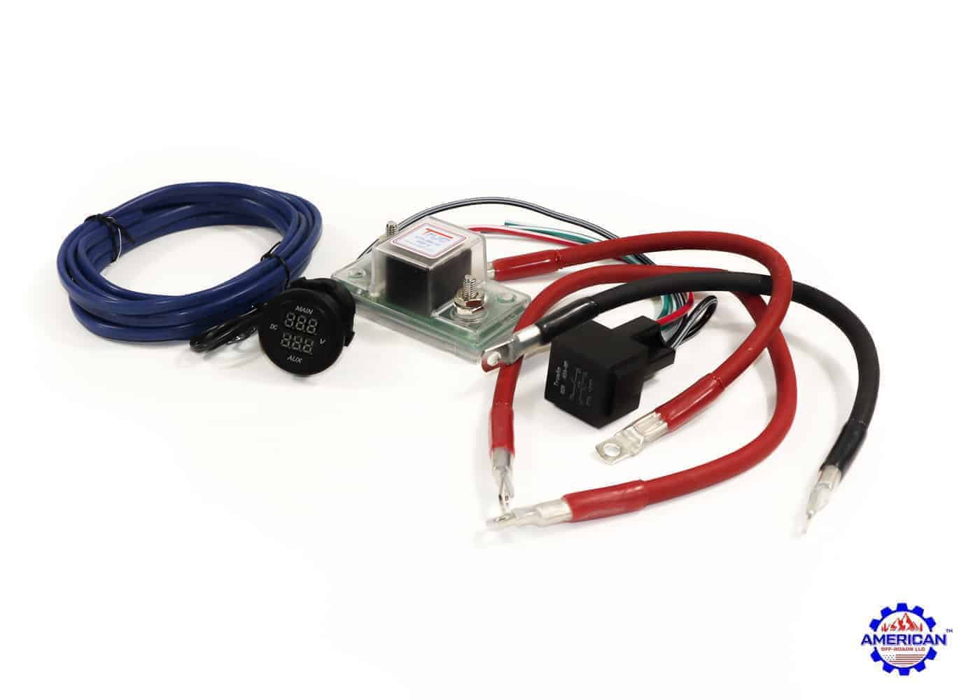 True Amalgamated Utv Dual Battery Wiring Kit, Smart Isolator With Meter