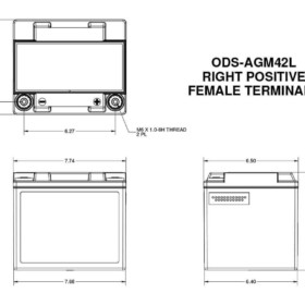 Odyssey Pc925 Extreme Series Battery, Ods-agm28l