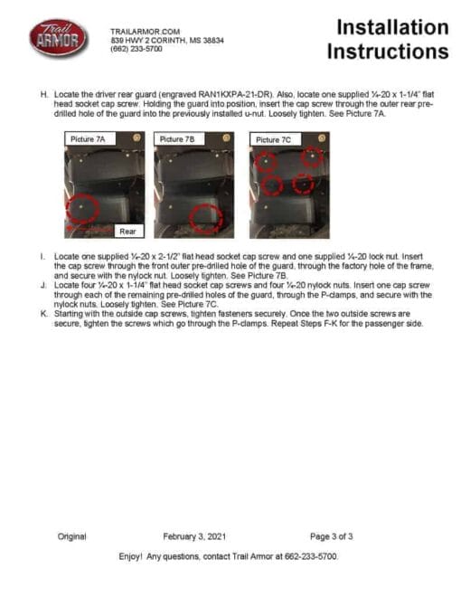 Trail Armor Polaris Ranger Xp 1000 A Arm Guards, Arched Arms