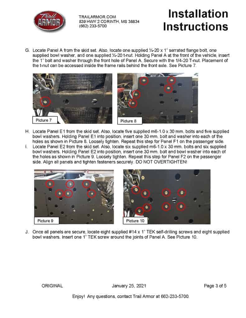 Trail Armor Polaris Ranger Xp 1000 Crew Skid Plates. 21 Newer